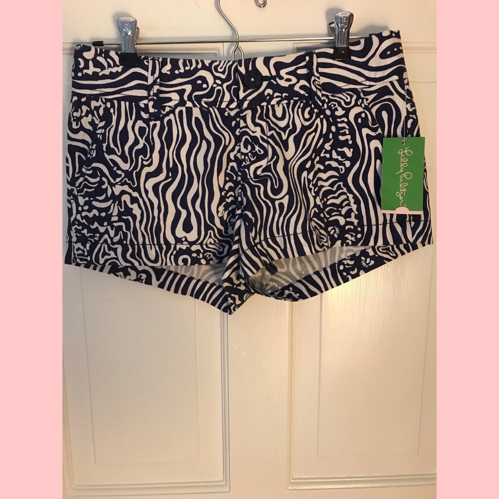 Navy and White Lilly Pulitzer Walsh Shorts
